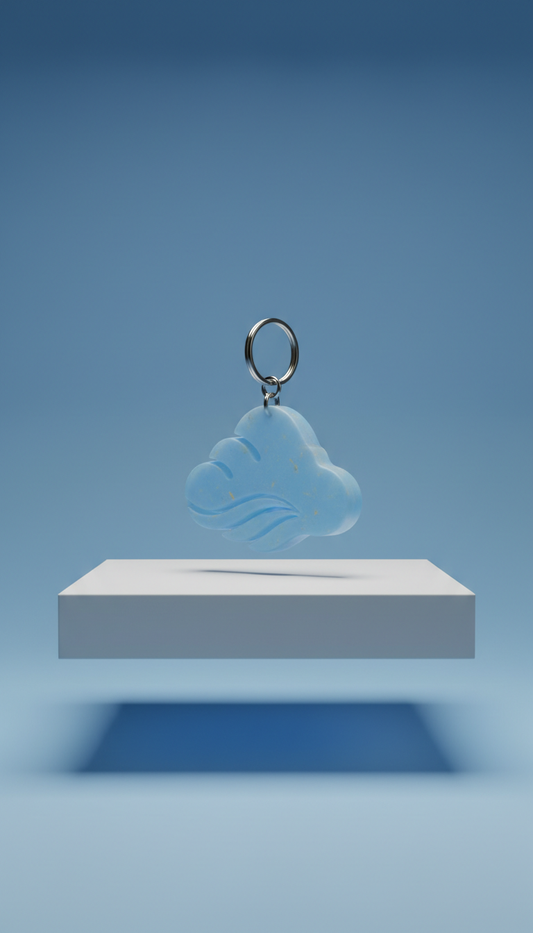Custom Logo Keychain Sky Tint Finish